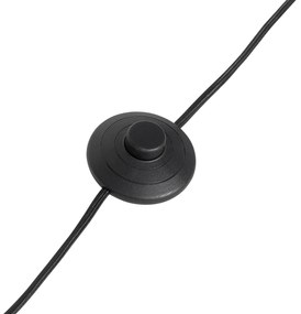 Candeeiro de pé dourado com vidro opalino 3-luzes ajustável - Anouk