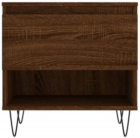 Mesas centro 2 pcs 50x46x50 cm deriv. madeira carvalho castanho