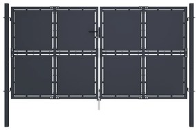 Portão de jardim 300x150 cm aço antracite