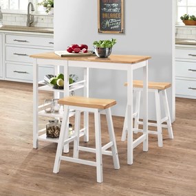 Conjunto de bar 3 pcs MDF branco