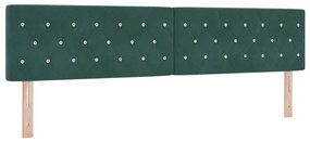 Cama Box Spring vidaXL com Colchão Verde Escuro 200x200 cm Veludo