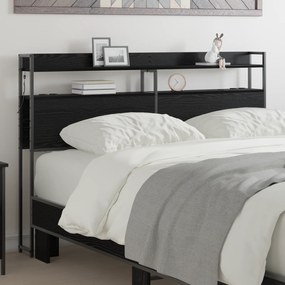 Cabeceira de armazenamento Carvalho preto 135 cm