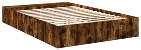 Estrutura de cama 150x200 cm derivados madeira carvalho fumado