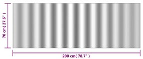 Tapete retangular 70x200 cm bambu castanho-escuro