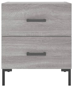 Mesas de cabeceira 2 pcs derivados de madeira sonoma cinza