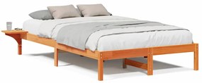 Estrutura de cama com mesas de cabeceira Castanho 140 x 190 cm