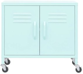 Armário de arrumação aço 60x35x56 cm verde-hortelã