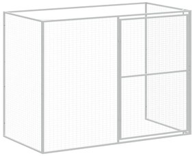 Casota p/ cães c/ parque 214x865x181 cm aço galvaniz. antracite