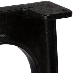 Pernas mesa jantar 2 pcs estrutura em A arqueada ferro fundido