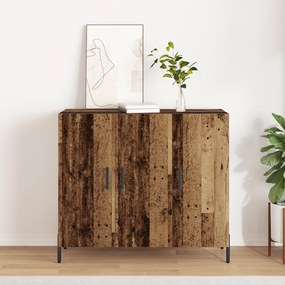 Sideboard vidaXL em Madeira Antiga 90x34x80 cm em Madeira Tecnológica