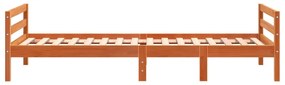 Cama sem colchão 90x190 cm madeira de pinho maciça castanho-mel