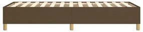 Estrutura de cama sem colchão 90x200 cm tecido castanho-escuro