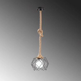 Candeeiro de Teto Endustriyel – Preto – 23 x 23 cm
