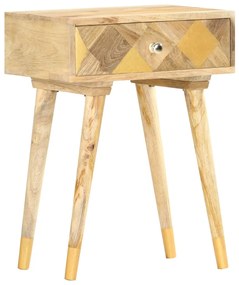 vidaXL Mesa de cabeceira 43x30x58 cm madeira de mangueira maciça