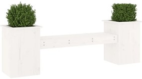 Banco c/ vasos 184,5x39,5x56,5cm madeira de pinho maciça branco