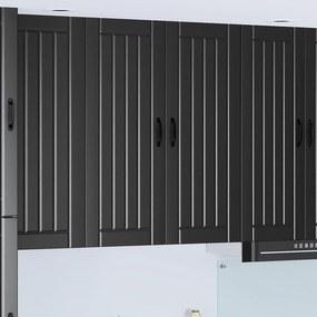 vidaXL Armário de Cozinha Preto 80 x 31 x 100 cm Madeira processada