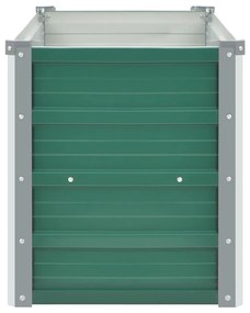 Canteiro elevado de jardim aço galvanizado 100x40x45 cm verde