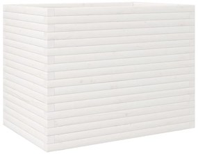 Vaso/floreira de jardim 90x60x68,5 cm pinho maciço branco