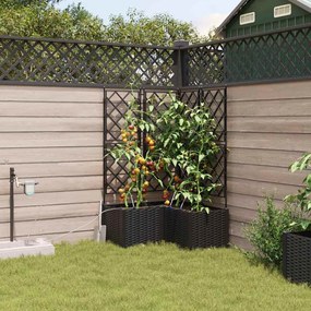 Jardineiras de Jardim 1 pc Preto 80 x 80 x 142 cm Plástico