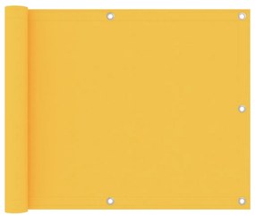 vidaXL Tela de varanda 75x500 cm tecido Oxford amarelo