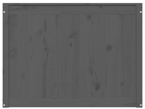 Caixa para roupa 88,5x44x66 cm madeira de pinho maciça cinzento