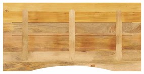 Tampo de mesa com curva 120x50x2,5 cm mangueira áspera maciça