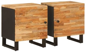 vidaXL Armário de Cabeceira 2 pcs Castanho 40 x 33 x 46 cm