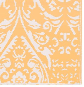 Tapete de exterior 80x150 cm PP laranja e branco