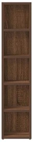 Armários para CDs 2 pcs 21x16x93,5cm derivados madeira castanho