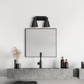 Candeeiro de Parede Funnel – Preto e Dourado – 38 x 21 x 21 cm