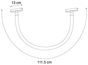 LED Candeeiro Pendente Moderno Branco para Sistema de Trilho Monofásico 8W 3000K - Magnetic Tautau Moderno