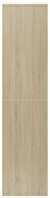 Estante/aparador 66x30x130cm contrapl. branco e carvalho sonoma