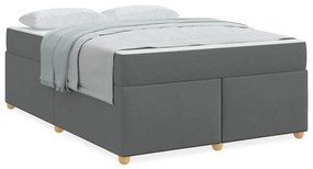 Estrutura de cama com colchão Cinzento escuro 160 x 200 cm