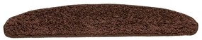 Tapetes de escada 15 pcs 65x21x4 cm castanho