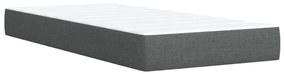 Cama com molas/colchão 80x200 cm tecido cinzento-escuro