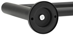 Suporte de Toalha Preto 61 x 14.5 x 5 cm Aço inoxidável