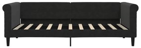 Sofá-cama 90x190 cm veludo preto