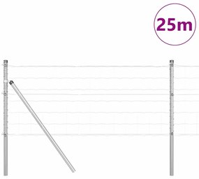 Cerca Euro com 13 Postes 0,6x25m em Aço Galvanizado