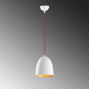 Candeeiro Chandelier Tattoo – Branco Vermelho – 20 x 20 cm
