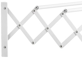 Estendal de Parede Extensível de 63,5cm de Metal com 5 Barras para Interior e Exterior Carga 10kg 63,5x60x20cm Branco