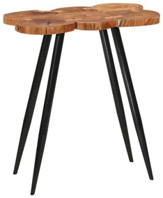 Mesa de bar tronco de madeira 90x54x105 cm acácia maciça
