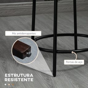 Conjunto de 2 Bancos Altos de Cozinha em Borrego Bancos Altos sem Enco