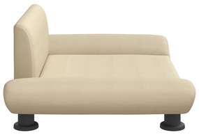 Cama para cães 70x45x28 cm tecido cor creme