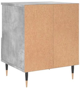 Mesas de Cabeceira - 2 pcs - derivados de madeira cinzento cimento