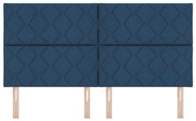 Cabeceira LED vidaXL Design Blocos de Diamante Azul 180 cm Tecido