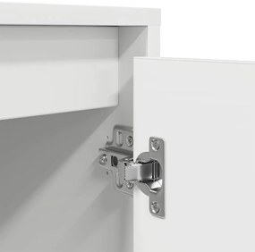 Móvel de TV com luzes LED 100x41x50 cm branco