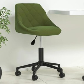 vidaXL Cadeira de escritório giratória veludo verde-claro