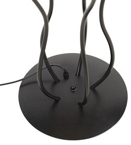 Candeeiro de pé design preto 5-light - Wimme Design