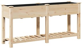 Jardineira vidaXL com Prateleira 161x43x76 cm em Madeira Maciça de Fir