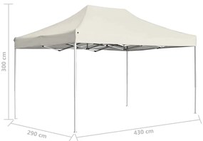 Tenda dobrável profissional para festas alumínio 4,5x3m creme